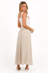 Alex Linen Midi Skirt - Oatmeal