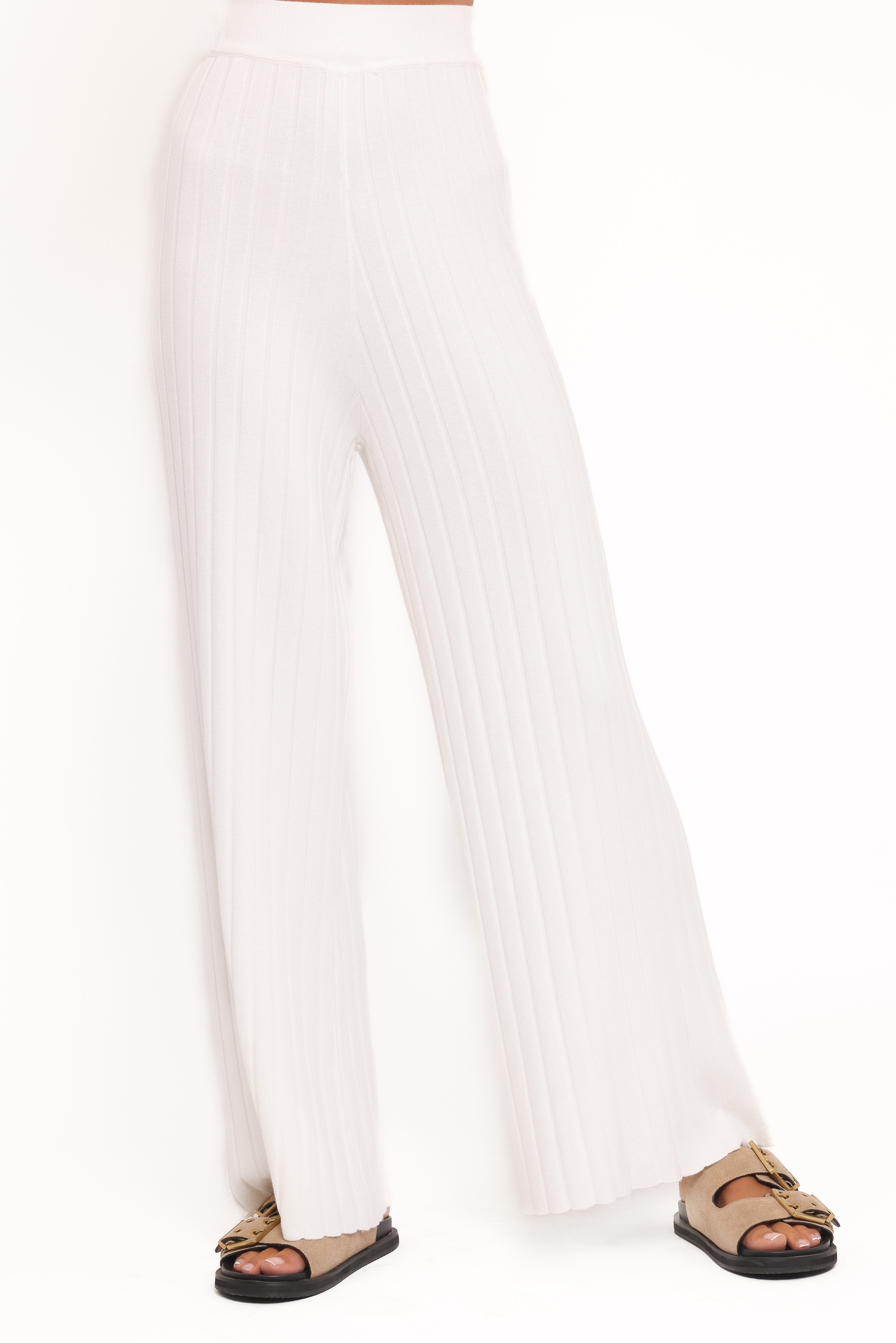 Alix Ribbed Knit Set - Cream