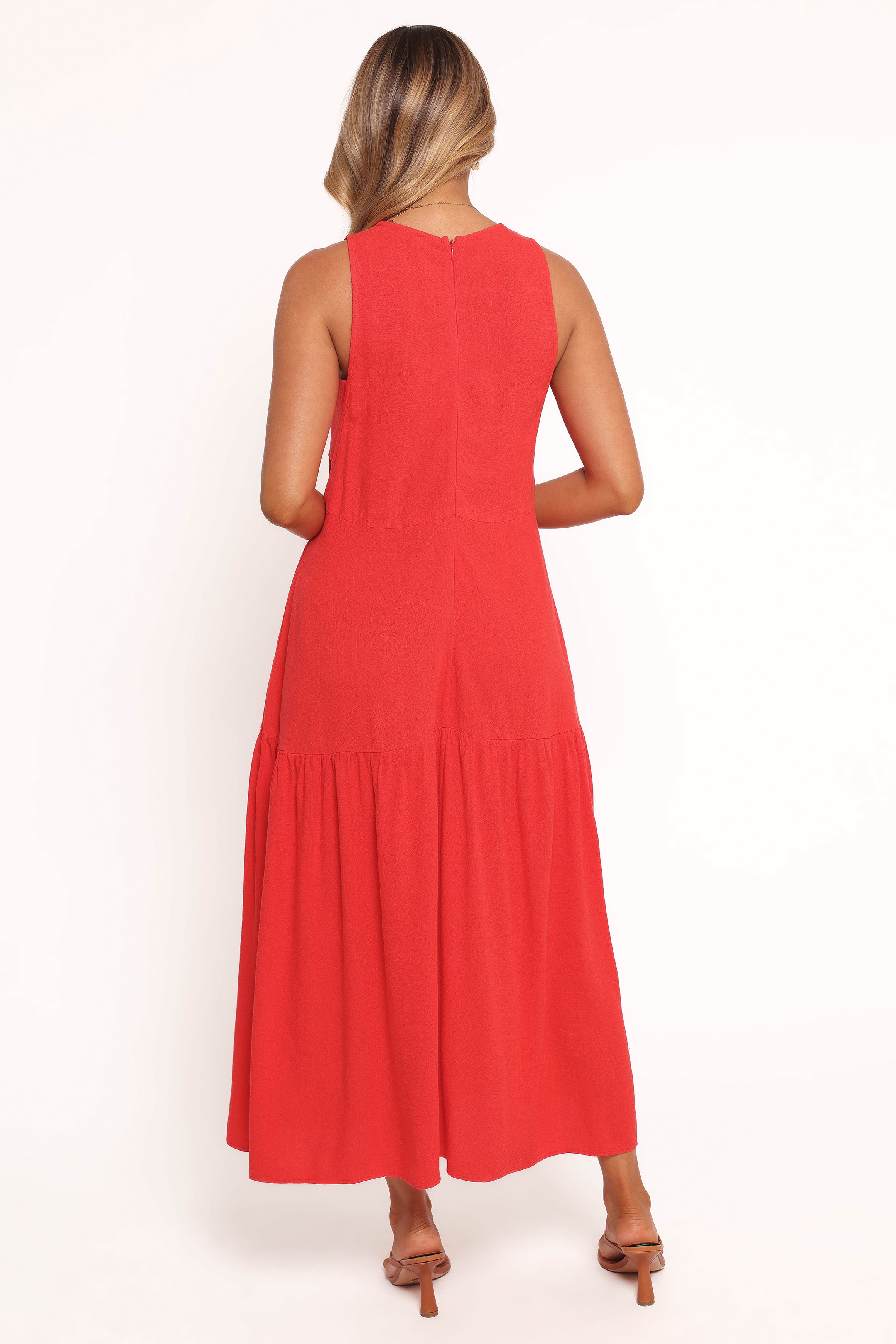 Almudena Midi Dress - Red