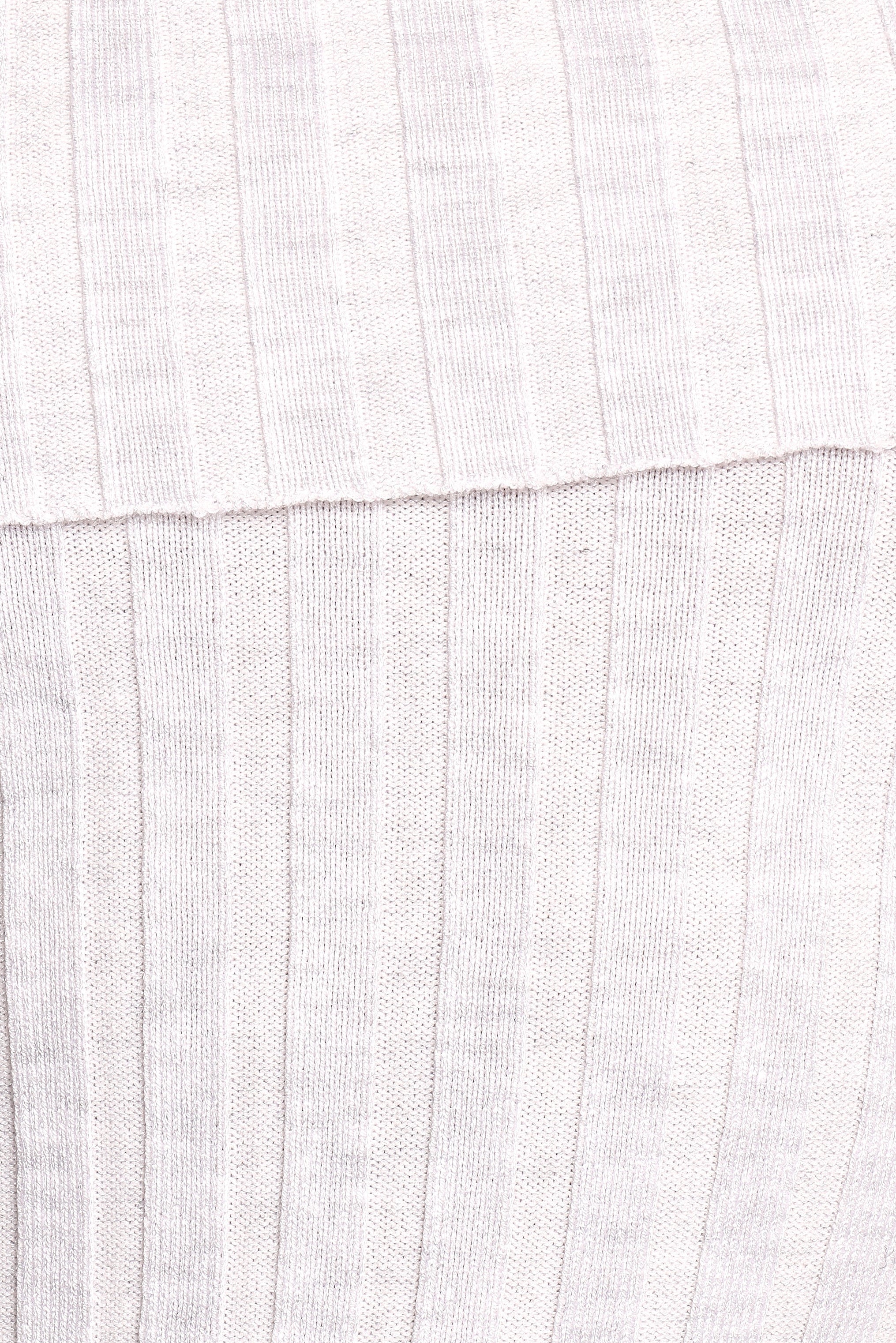 Anderson Wide Rib Off Shoulder Top - Pastel Grey