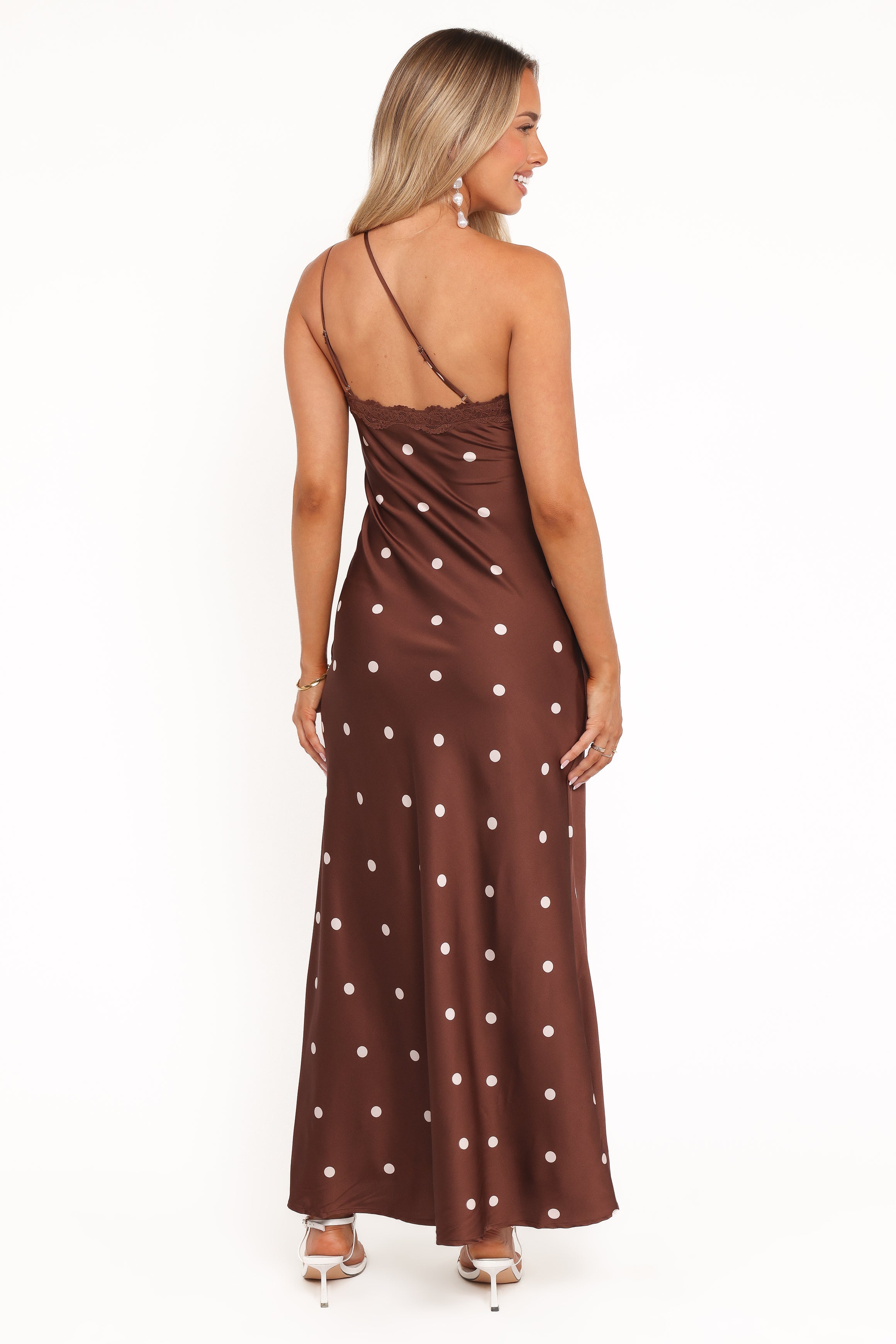 Anika Maxi Dress - Brown Polka Dot