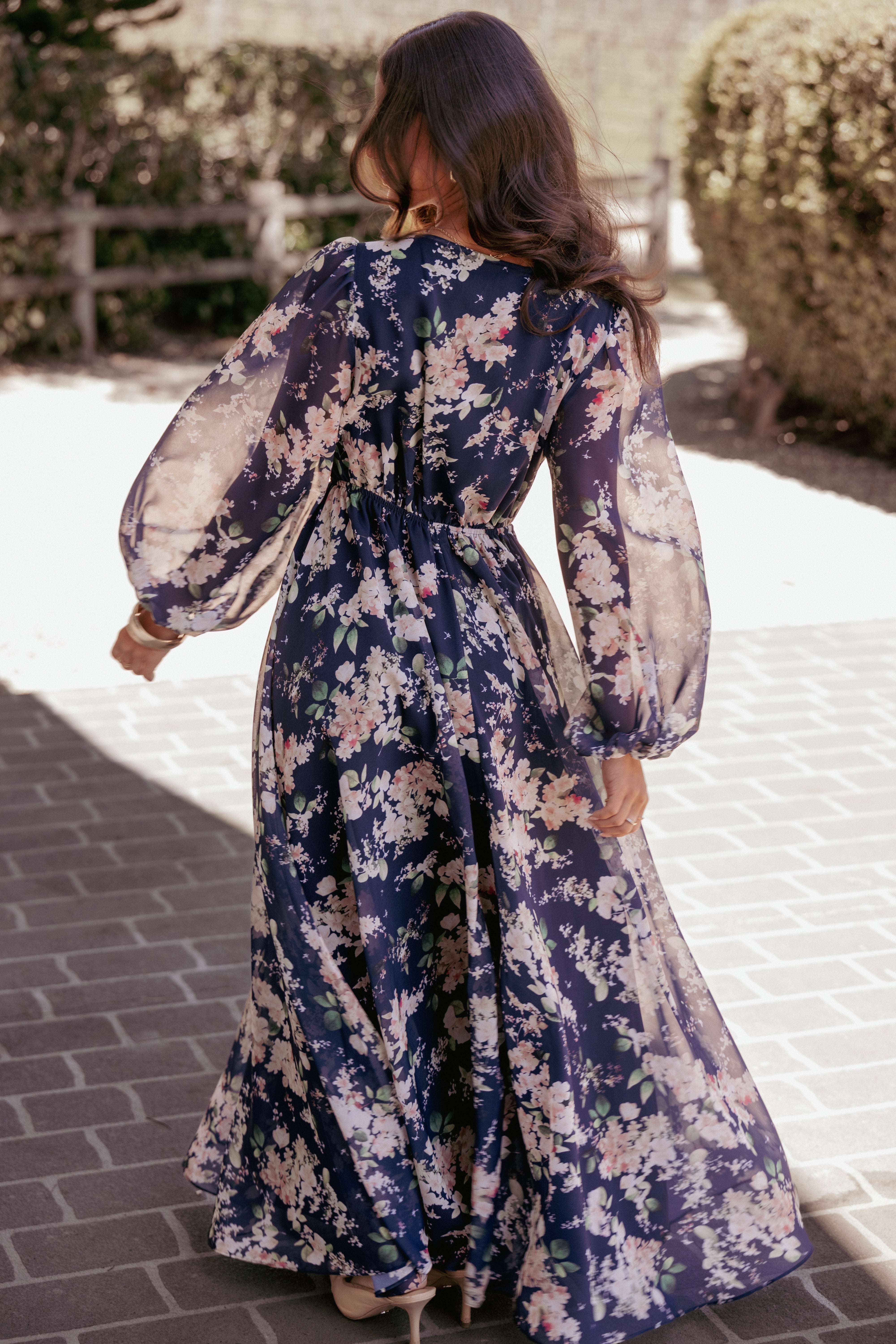 Anisa Maxi Dress - Navy Floral