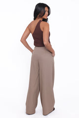 Kathryn Wide Leg Pant - Beige