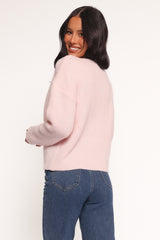 Arden Bow Cardigan - Pink