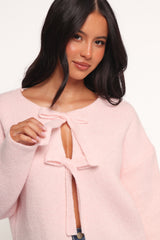Arden Bow Cardigan - Pink