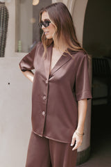 Arryn Short Sleeve Shirt - Chocolate Brown