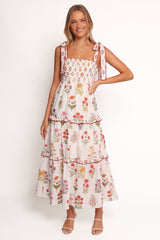 Aurelia Maxi Dress - White Floral