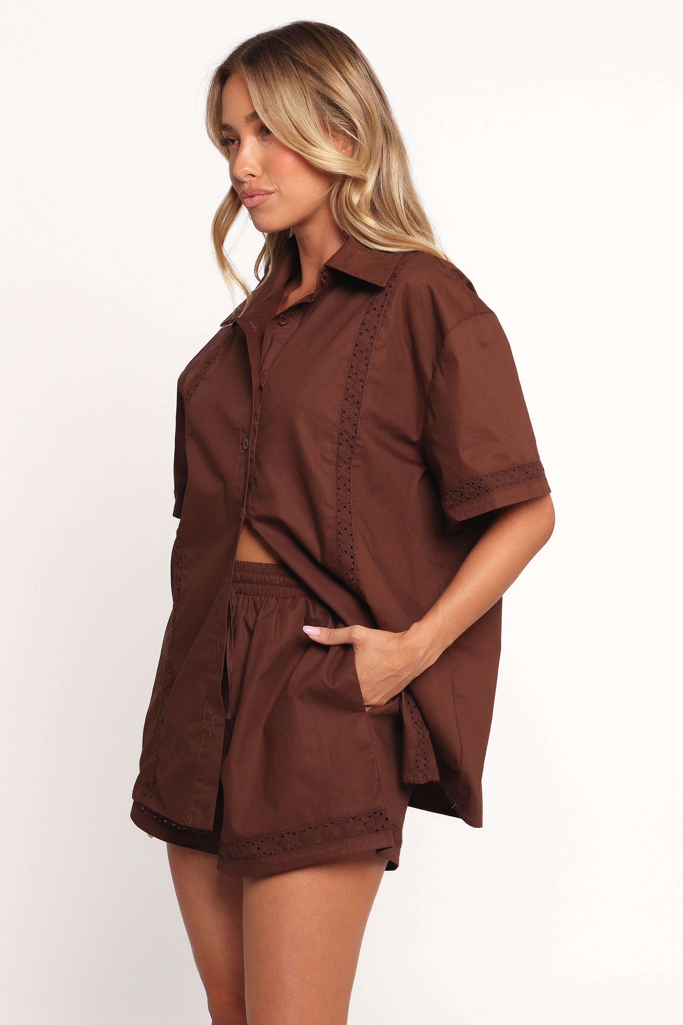 Austin Short Sleeve Shirt - Chocolate