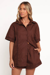 Austin Short Sleeve Shirt - Chocolate