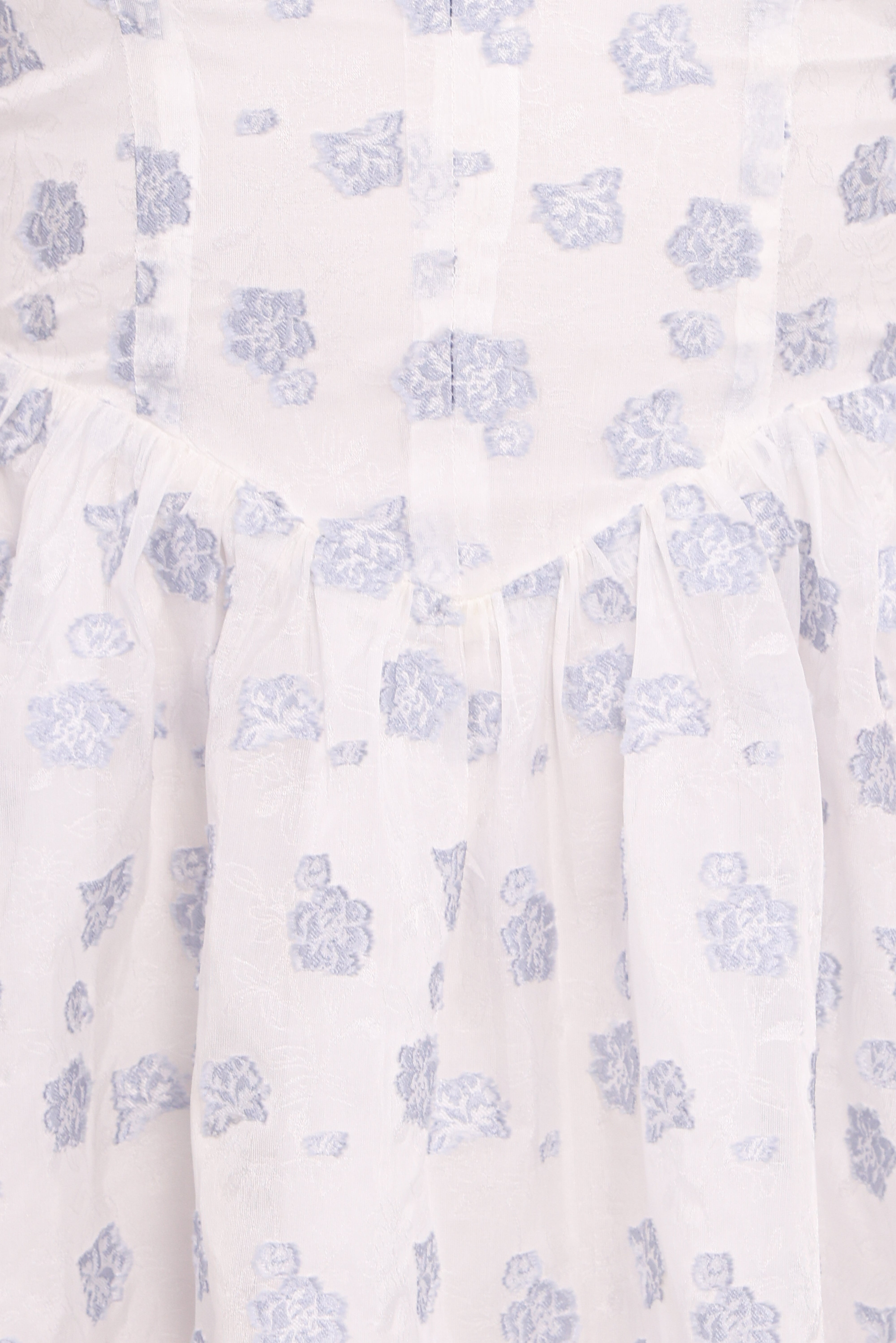 Arianne Mini Dress - White/Blue Floral