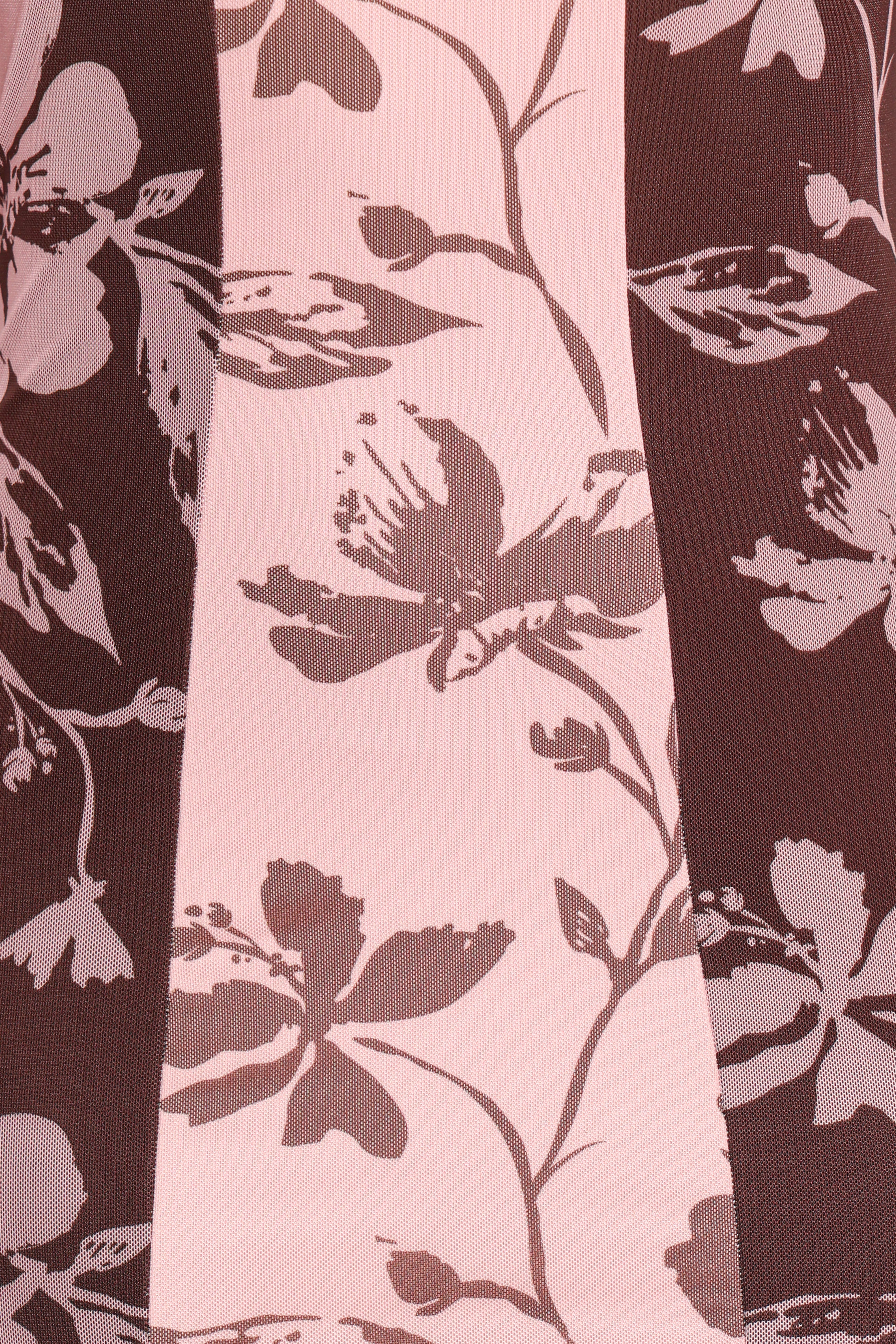 Bellatrix Spliced Maxi Dress - Pink Brown Floral