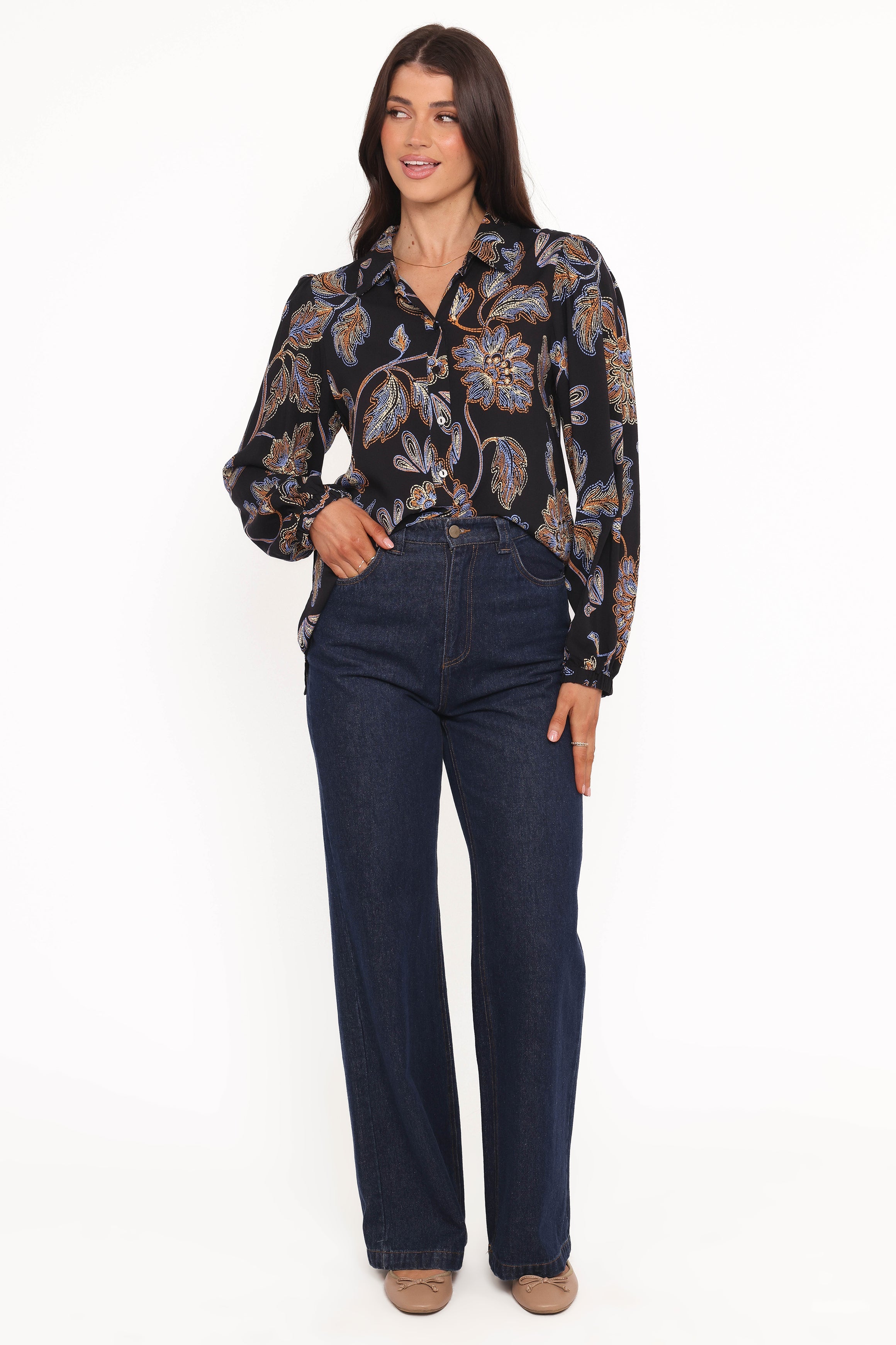 Bennett Shirt - Black Floral