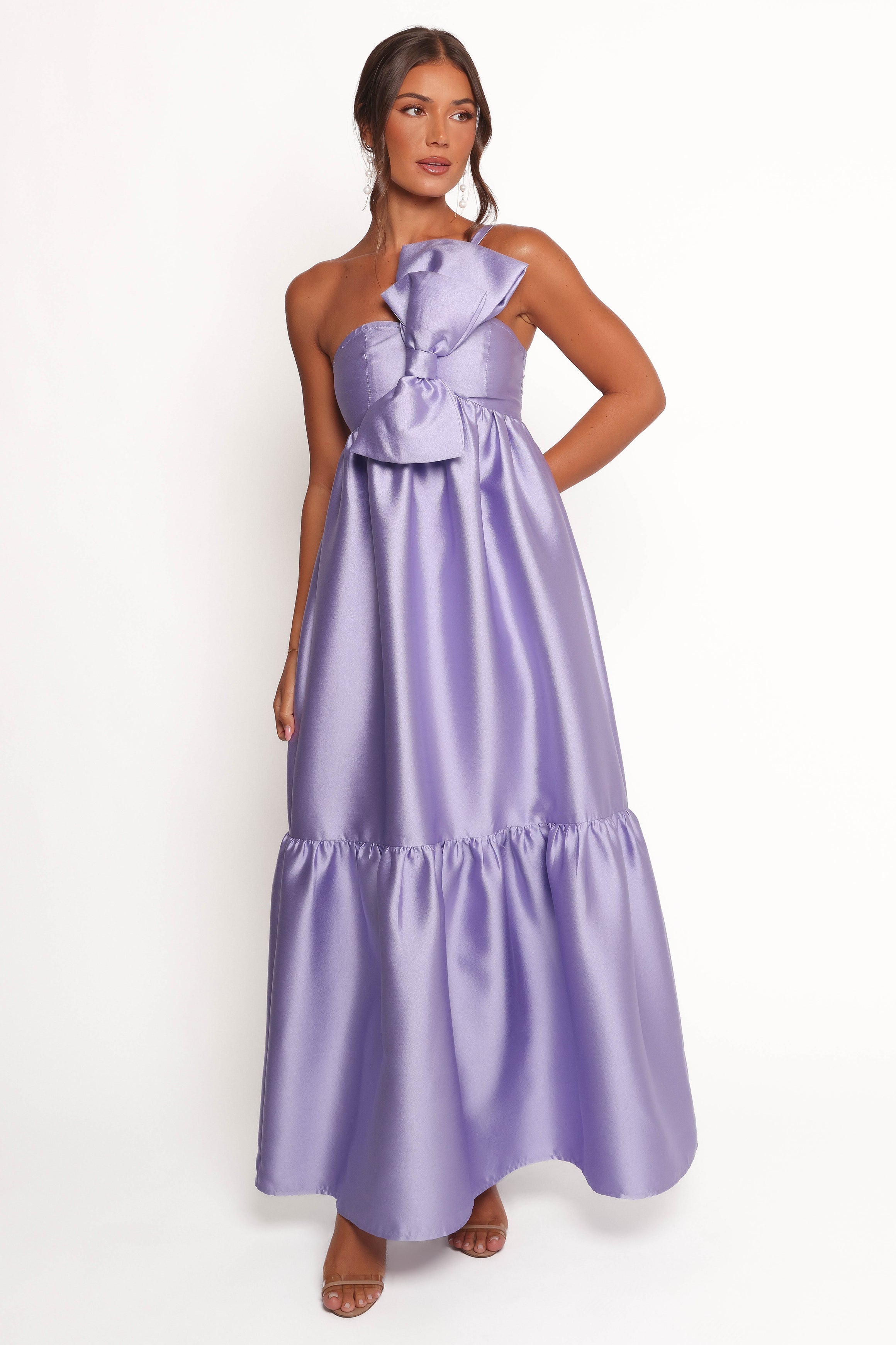 Betina Bow Front Maxi Dress - Lilac