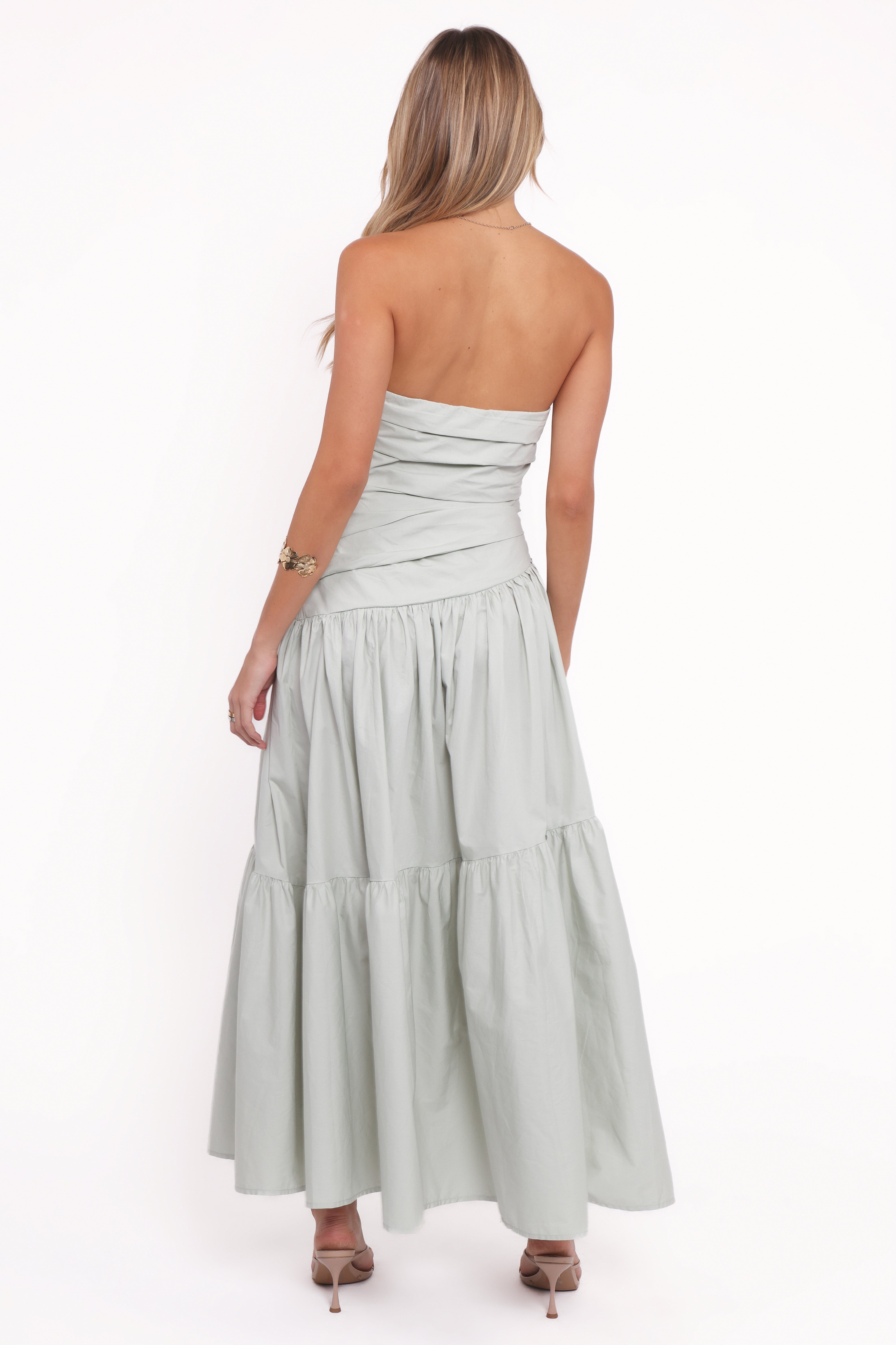 Blanche Strapless Maxi Dress - Mint