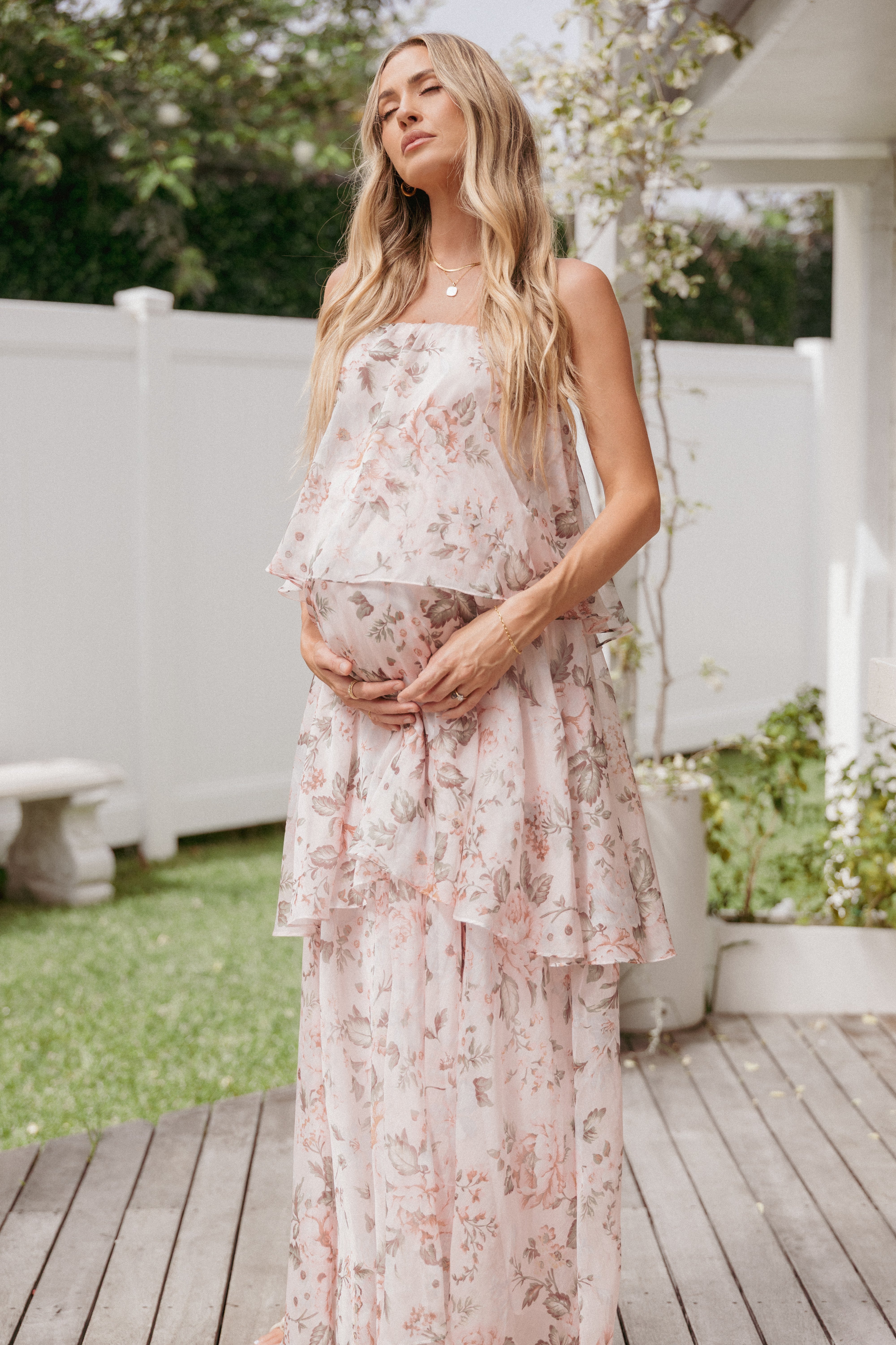 Bloom Strapless Maxi Dress - Floral