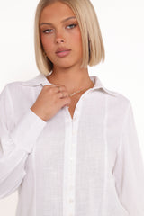 Briggs Long Sleeve Shirt - White