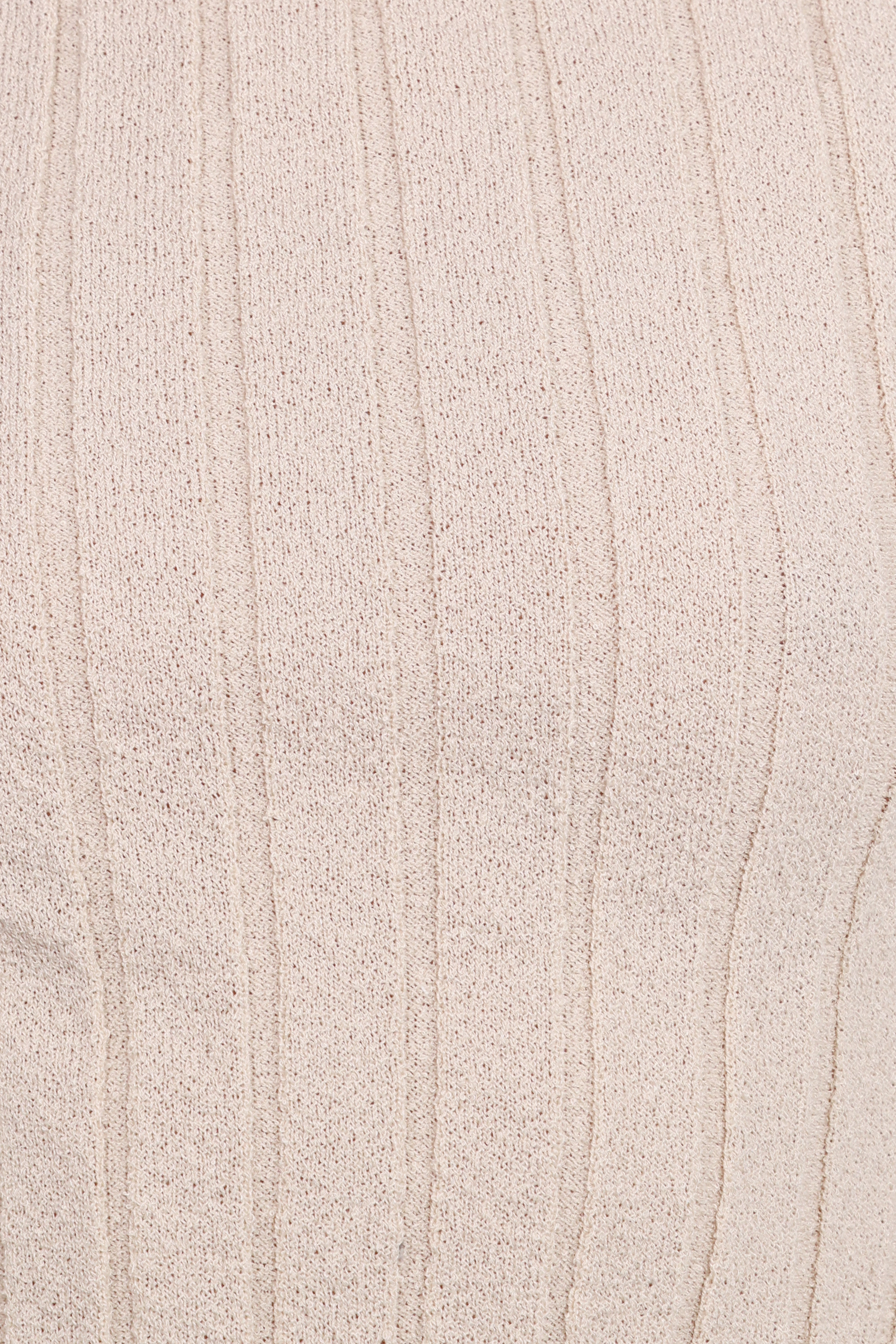 Brodie Wide Rib Knit Top - Beige