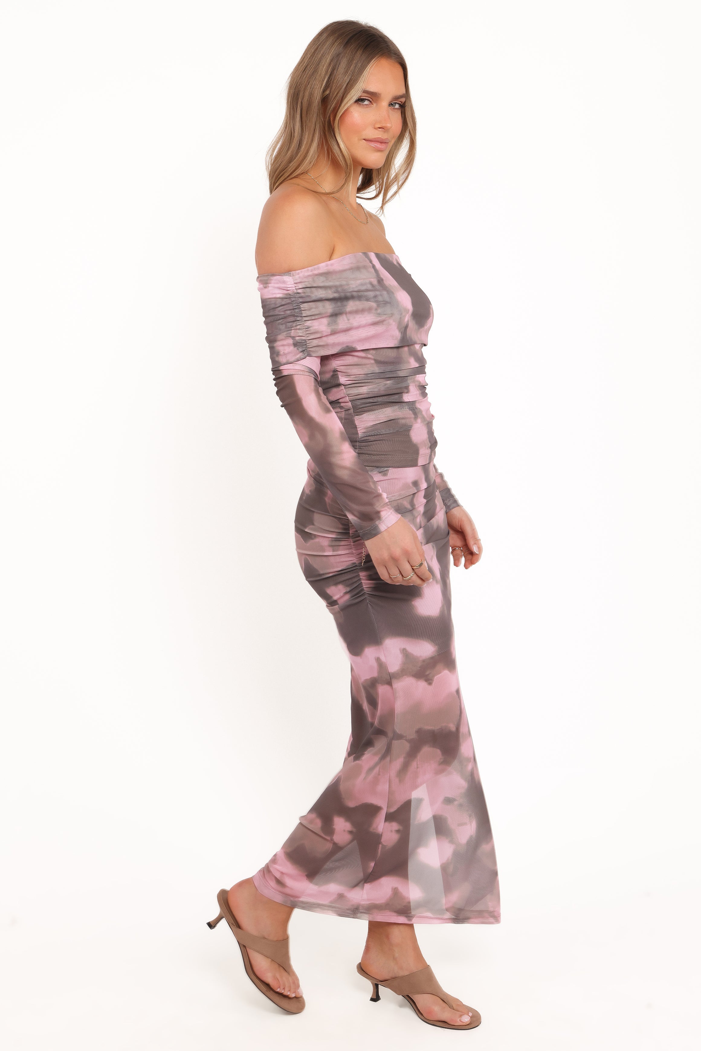 Caelira Skirt - Pink/Brown Print