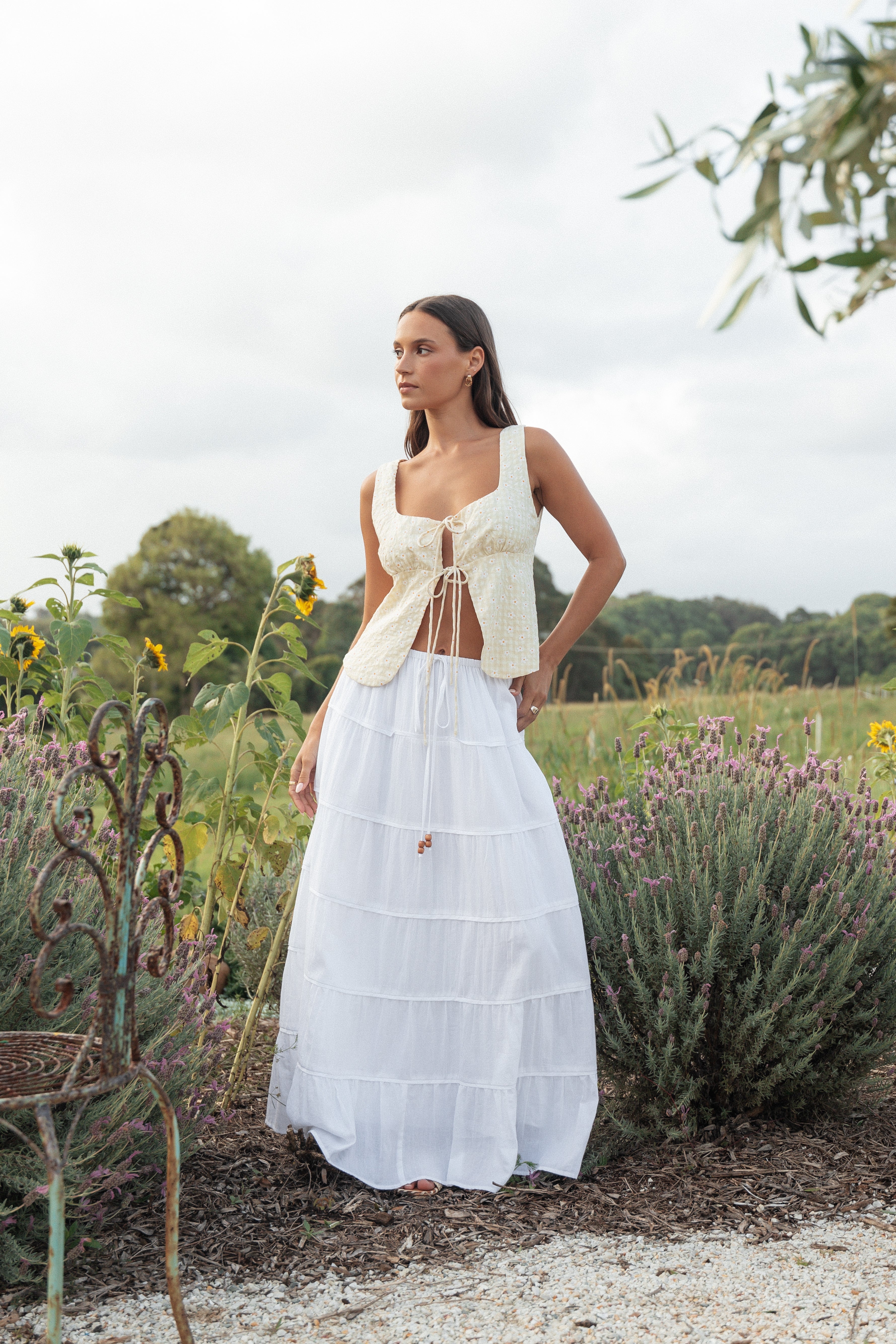 Capra Top - Yellow Gingham