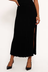 Carson Knit Midi Skirt - Black