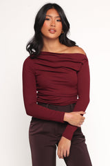 Cer Knit Top - Cherry Chocolate