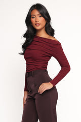 Cer Knit Top - Cherry Chocolate