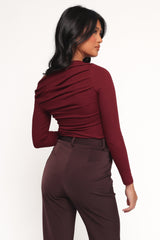 Cer Knit Top - Cherry Chocolate