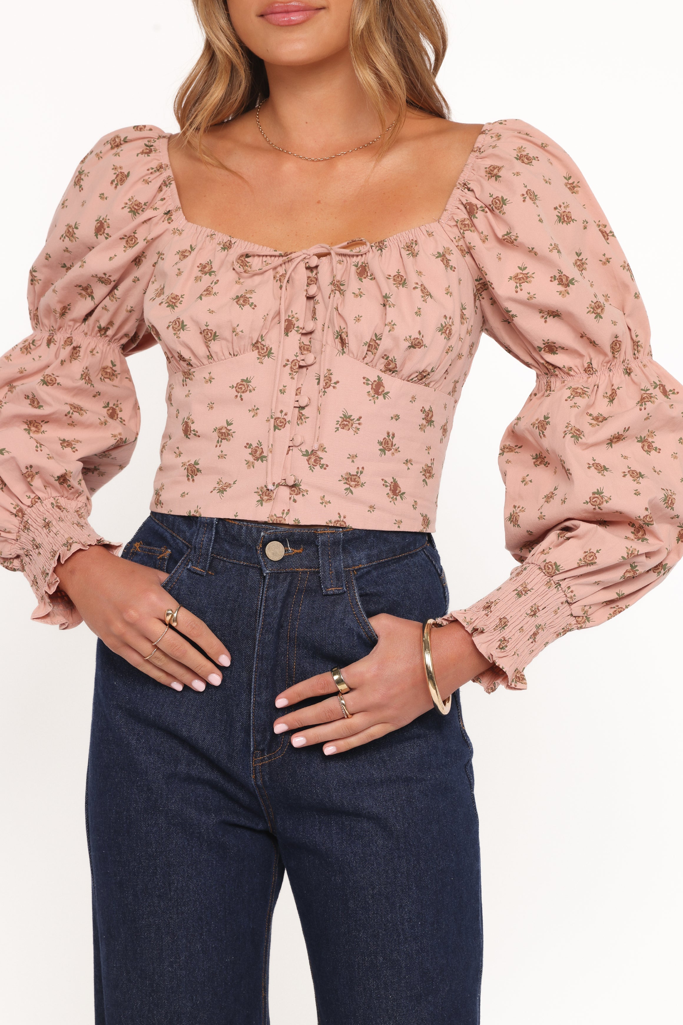 Charlene Top - Pink Floral