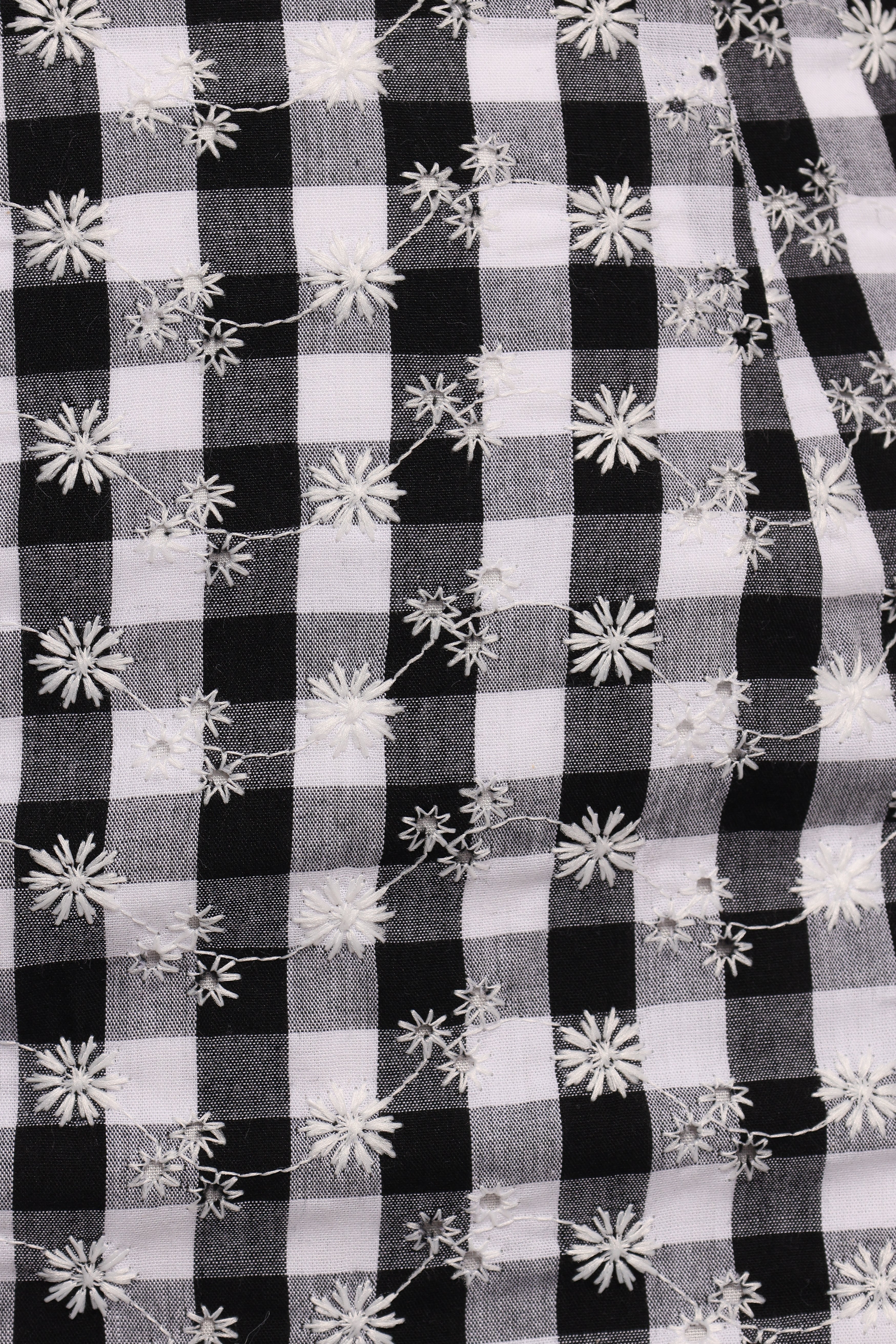 Clement Mini Skirt - Black White Gingham