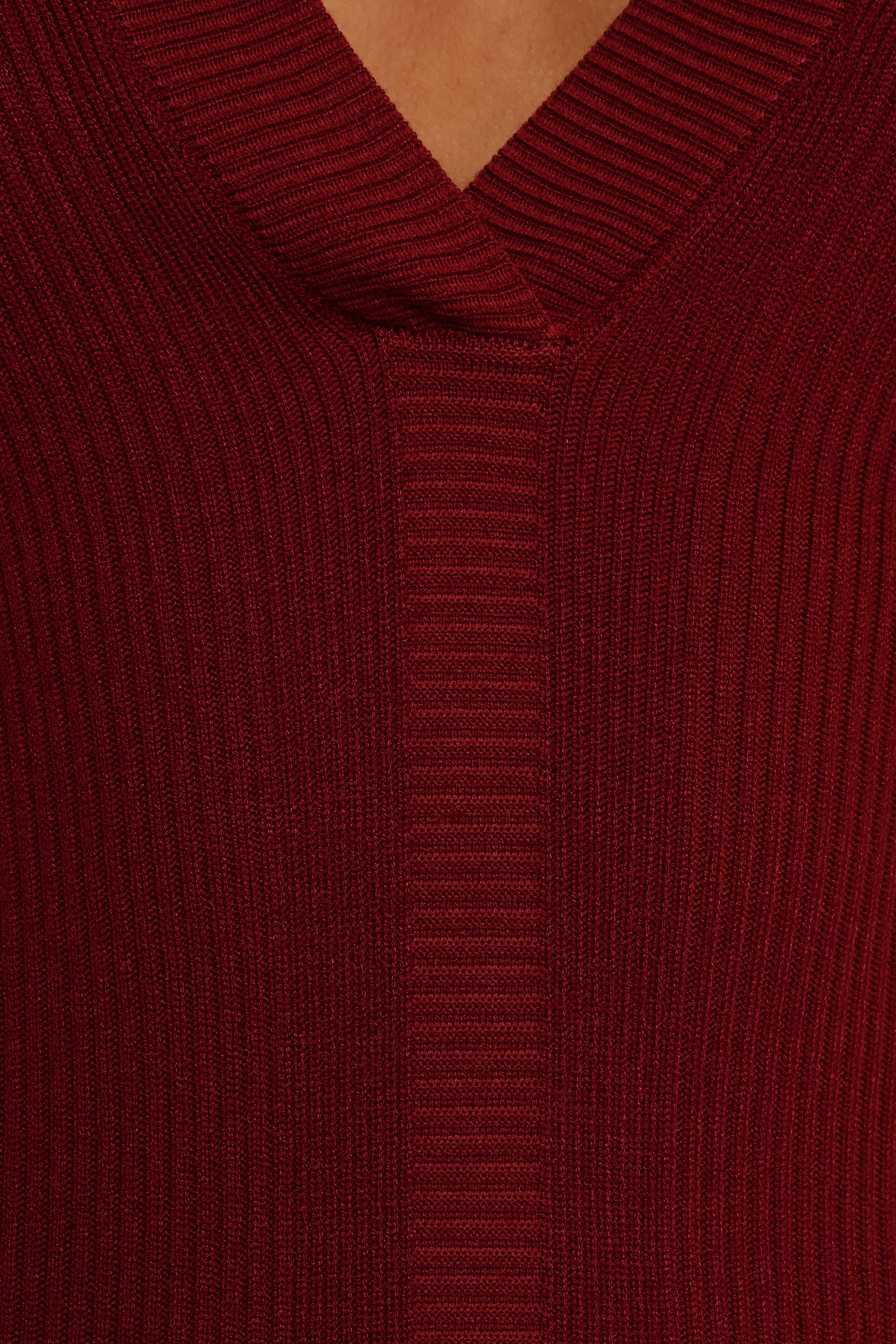 Collins Long Sleeve Midi Dress - Wine