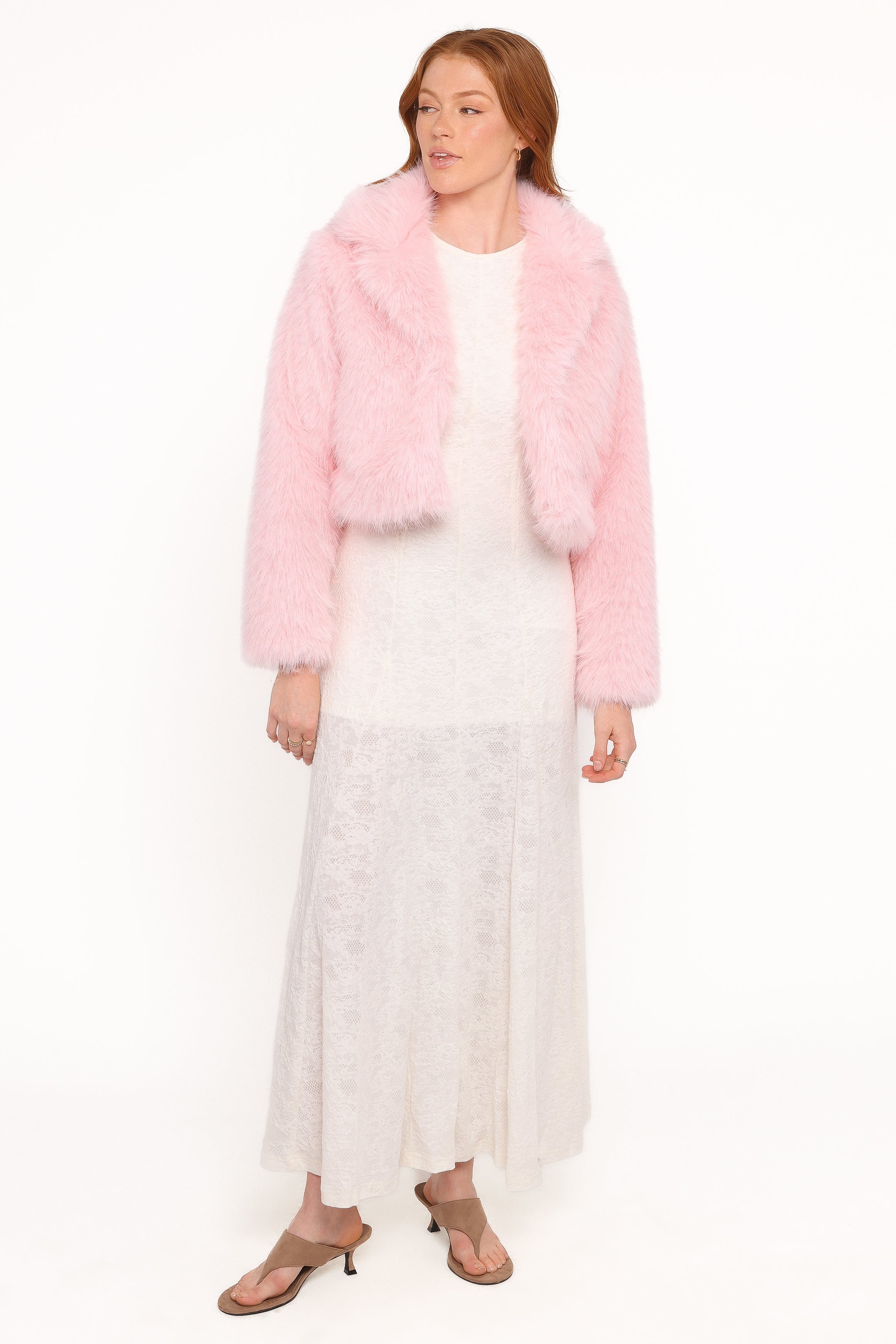Bobbi Faux Fur Jacket - Pink