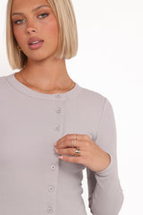 Cass Long Sleeve Top - Grey