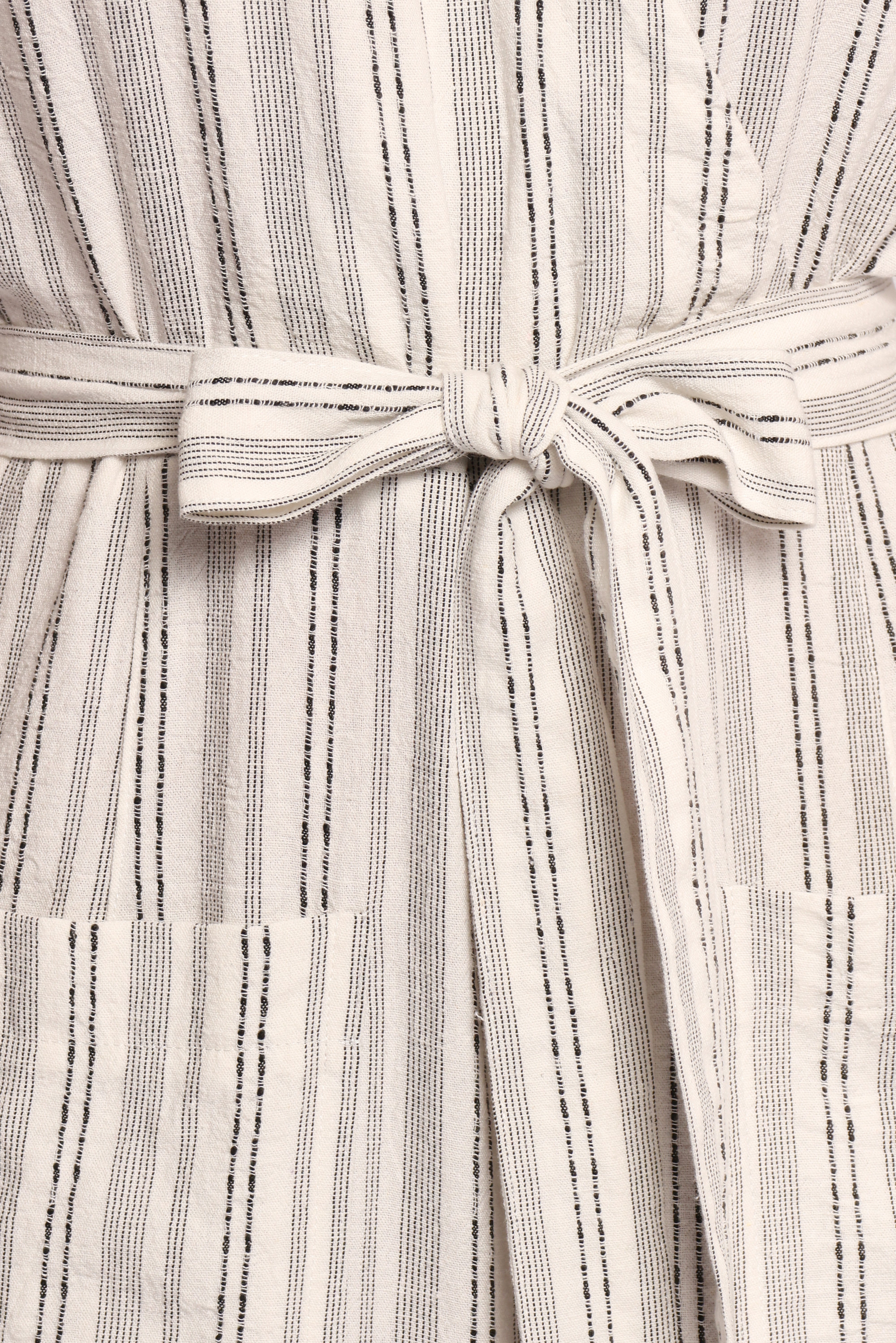 Daila Tie Waist Jumpsuit - White Black