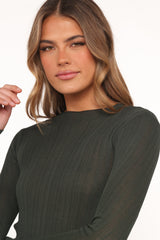 Delphine Top - Dark Green