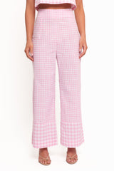 Devlin Cotton Pant - Pink Gingham