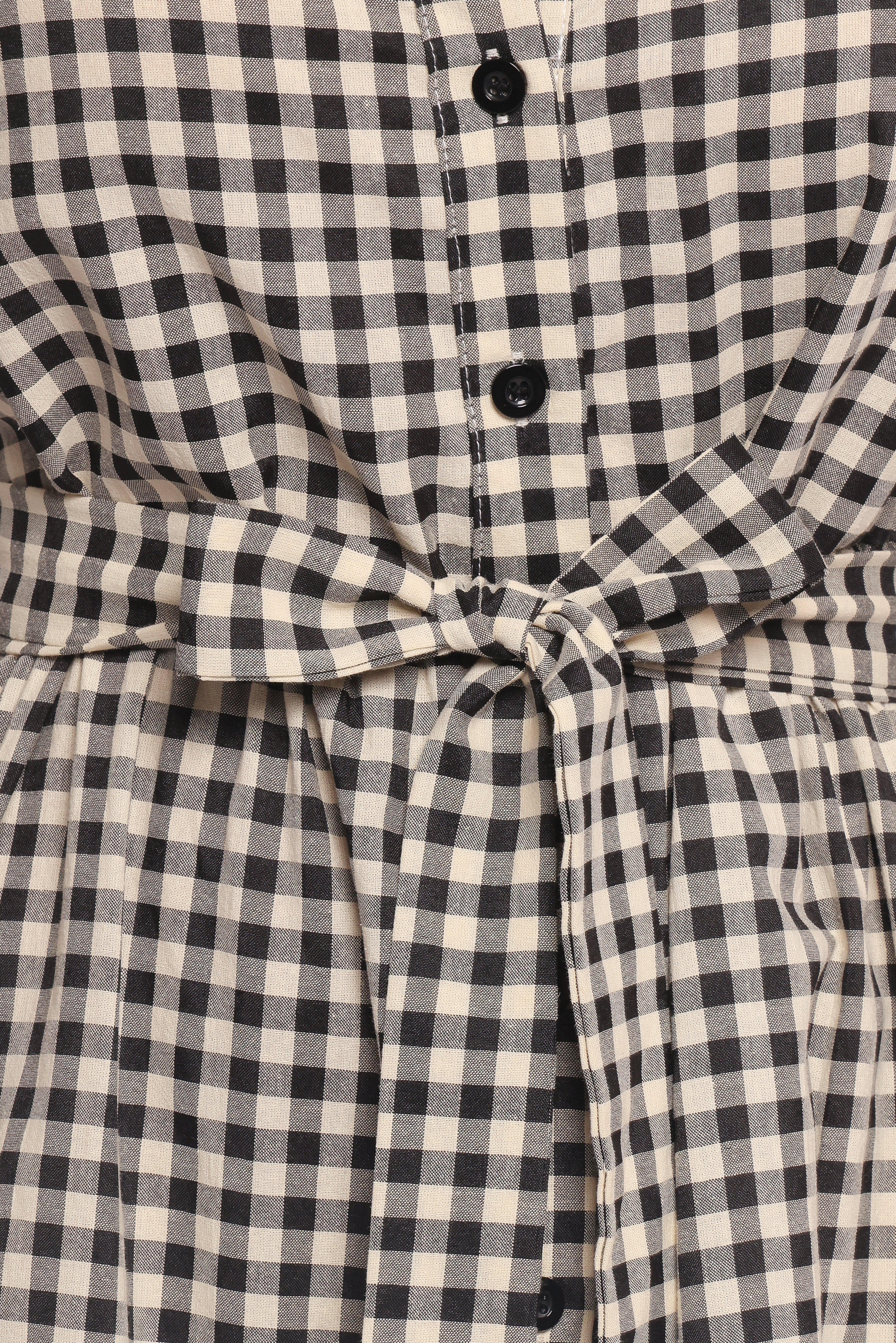 Dixon Maxi Dress - Black Cream Gingham