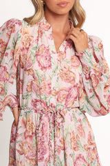 Elba Long Sleeve Mini Dress - Veiled Floral