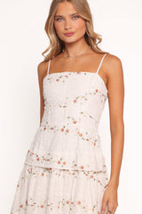 Eleanora Midi Dress - White Floral