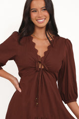 Eleonara Midi Dress - Chocolate