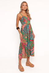 Eleonora Midi Dress - Calypso Coral