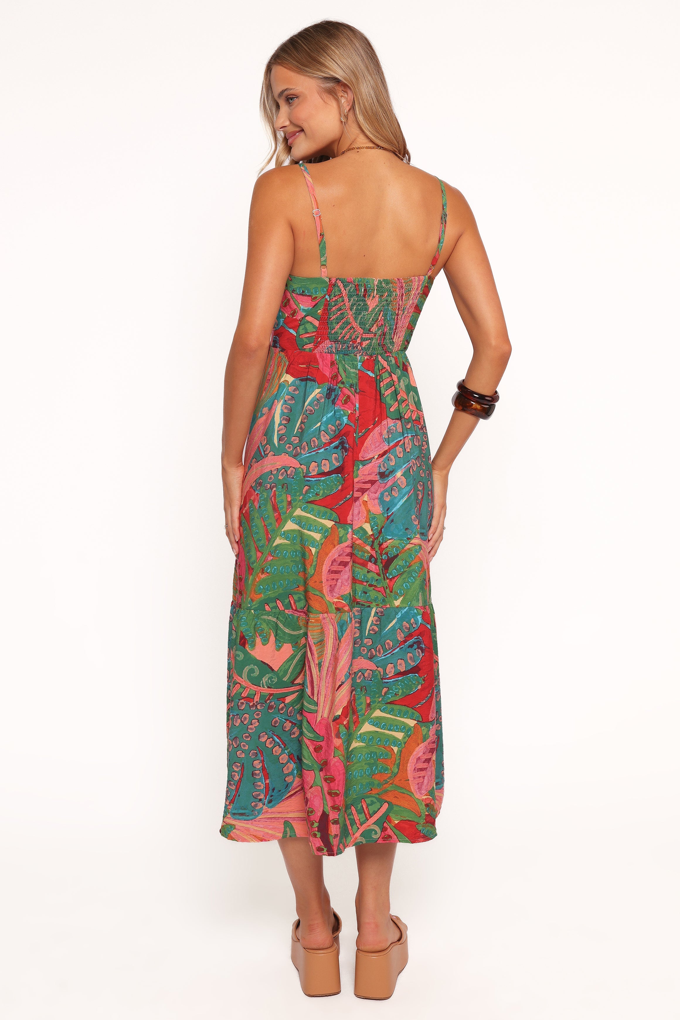 Eleonora Midi Dress - Calypso Coral