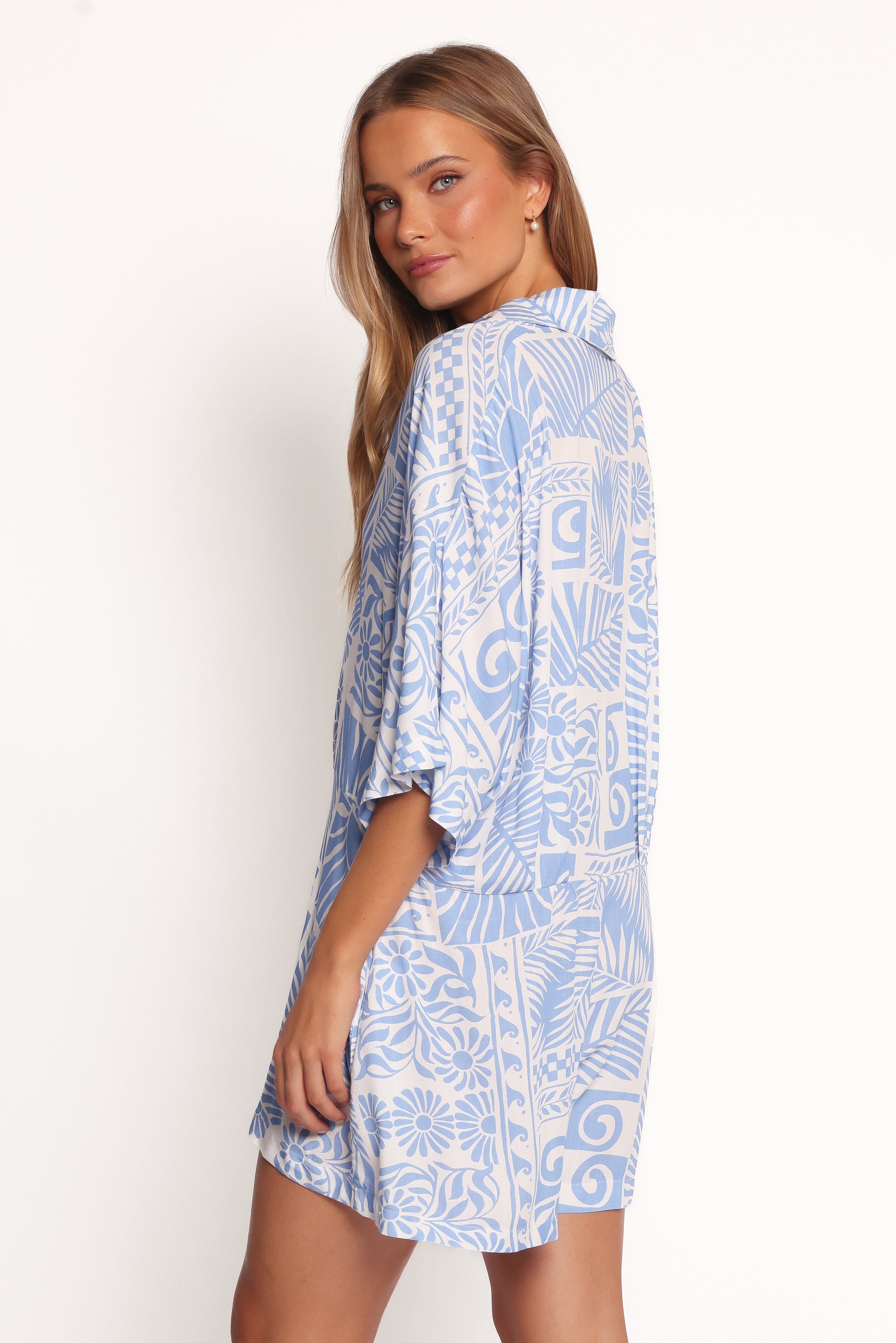 Ellisa Romper - Blue Floral