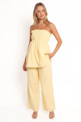 Ember Cotton Pants - Butter Yellow