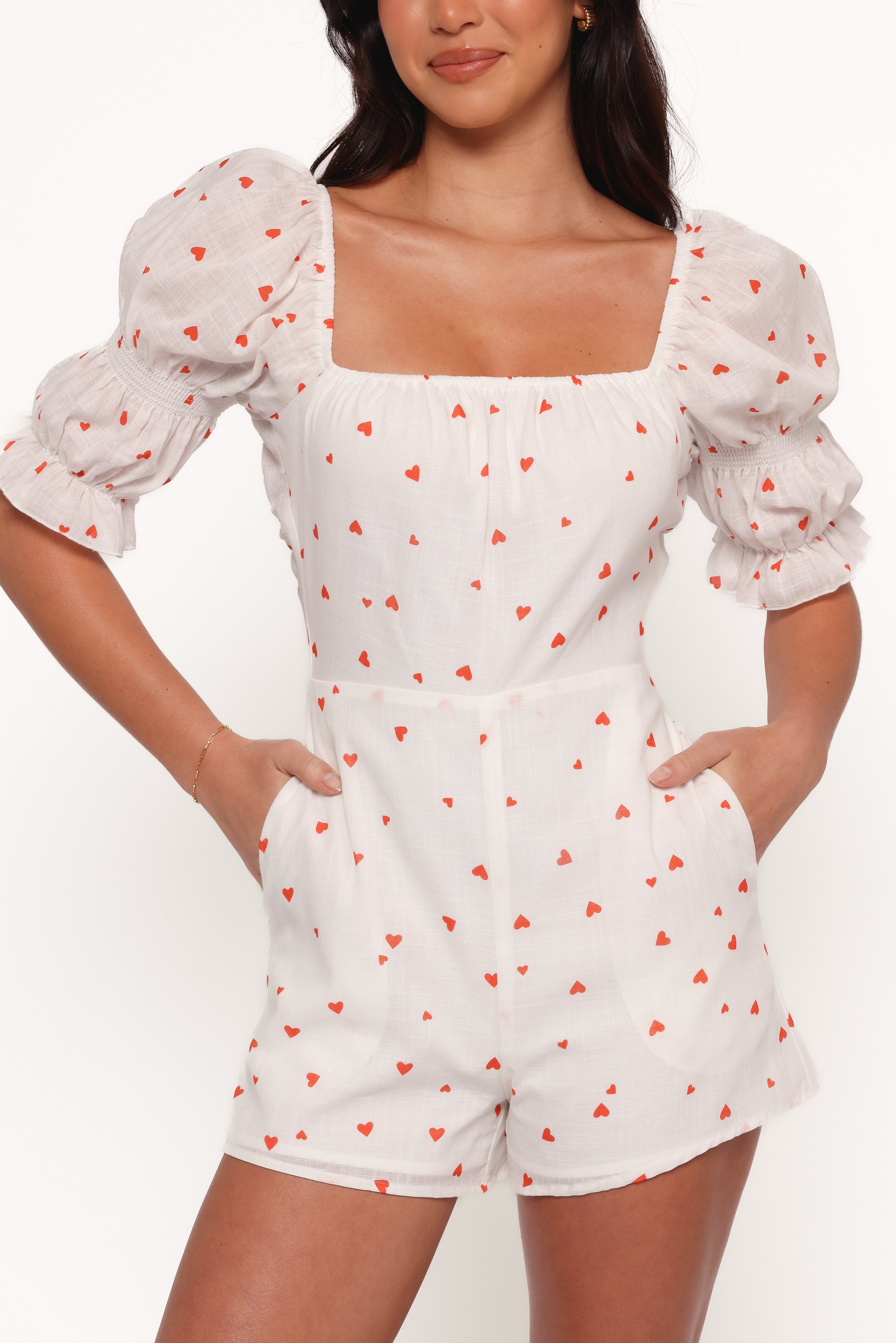 Emerson Romper - Ditsy Heart