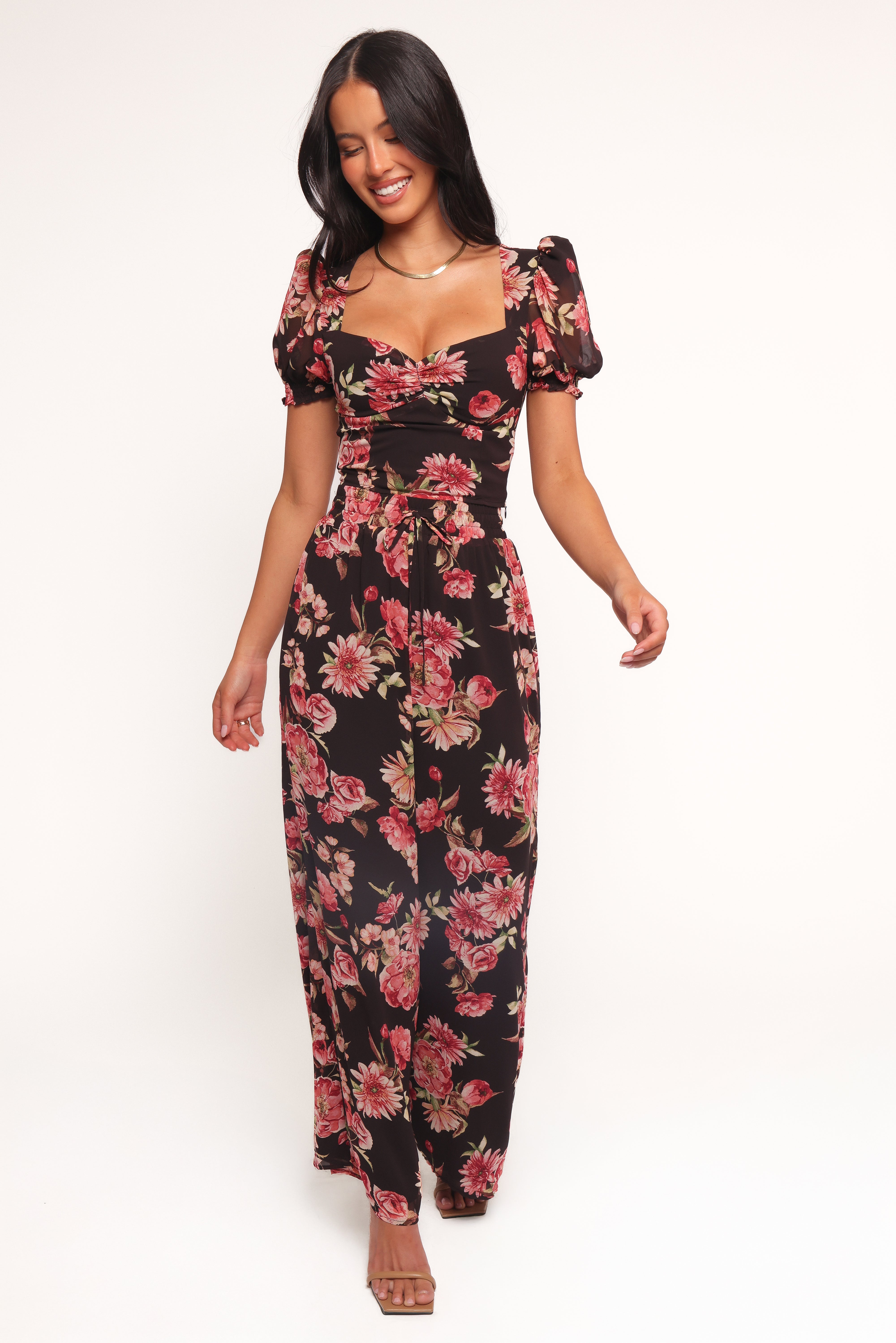 Noel Top - Black Floral