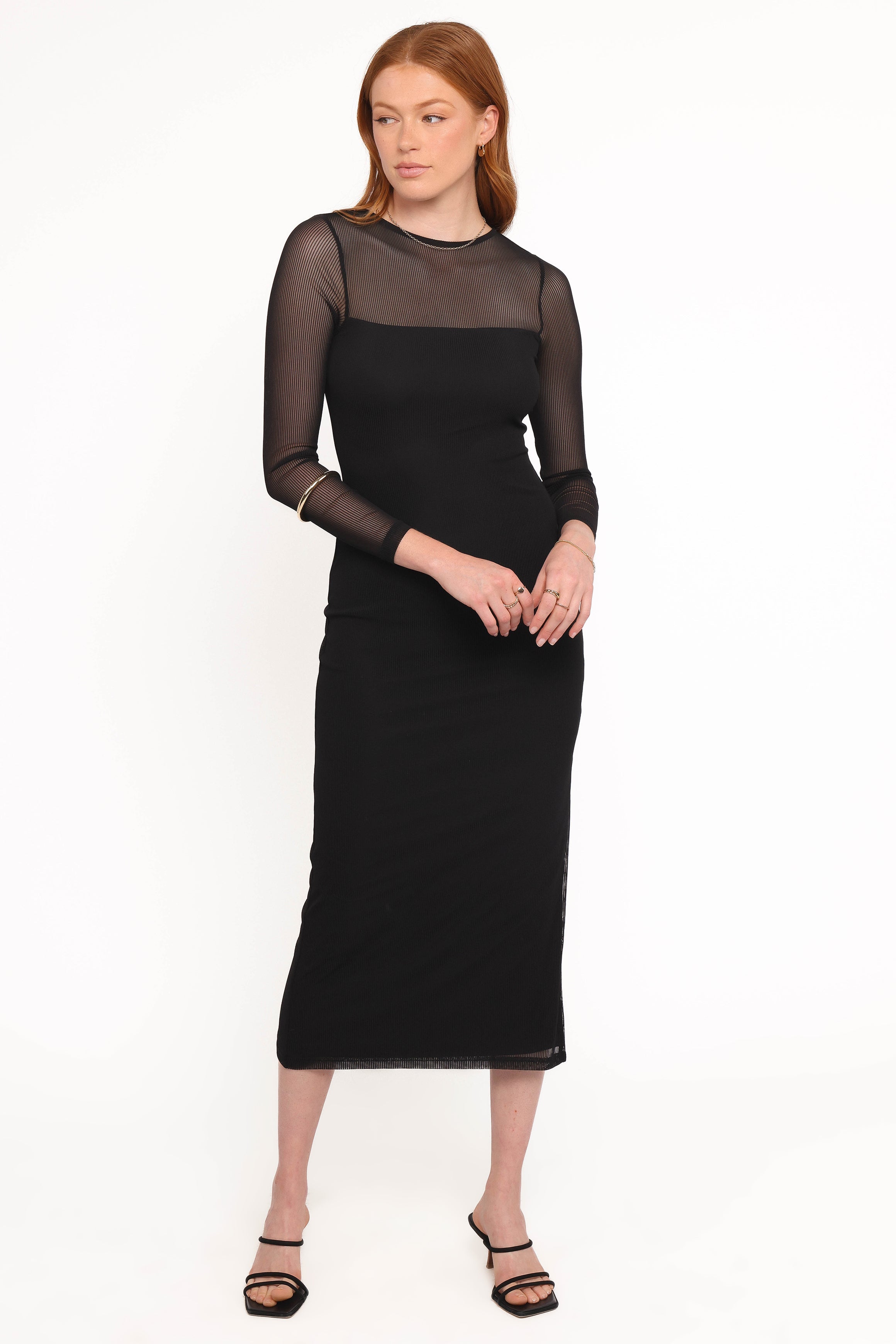 Famille Midi Dress - Black