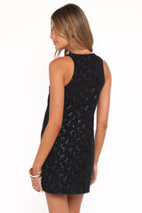 Farica Mini Dress - Black Floral
