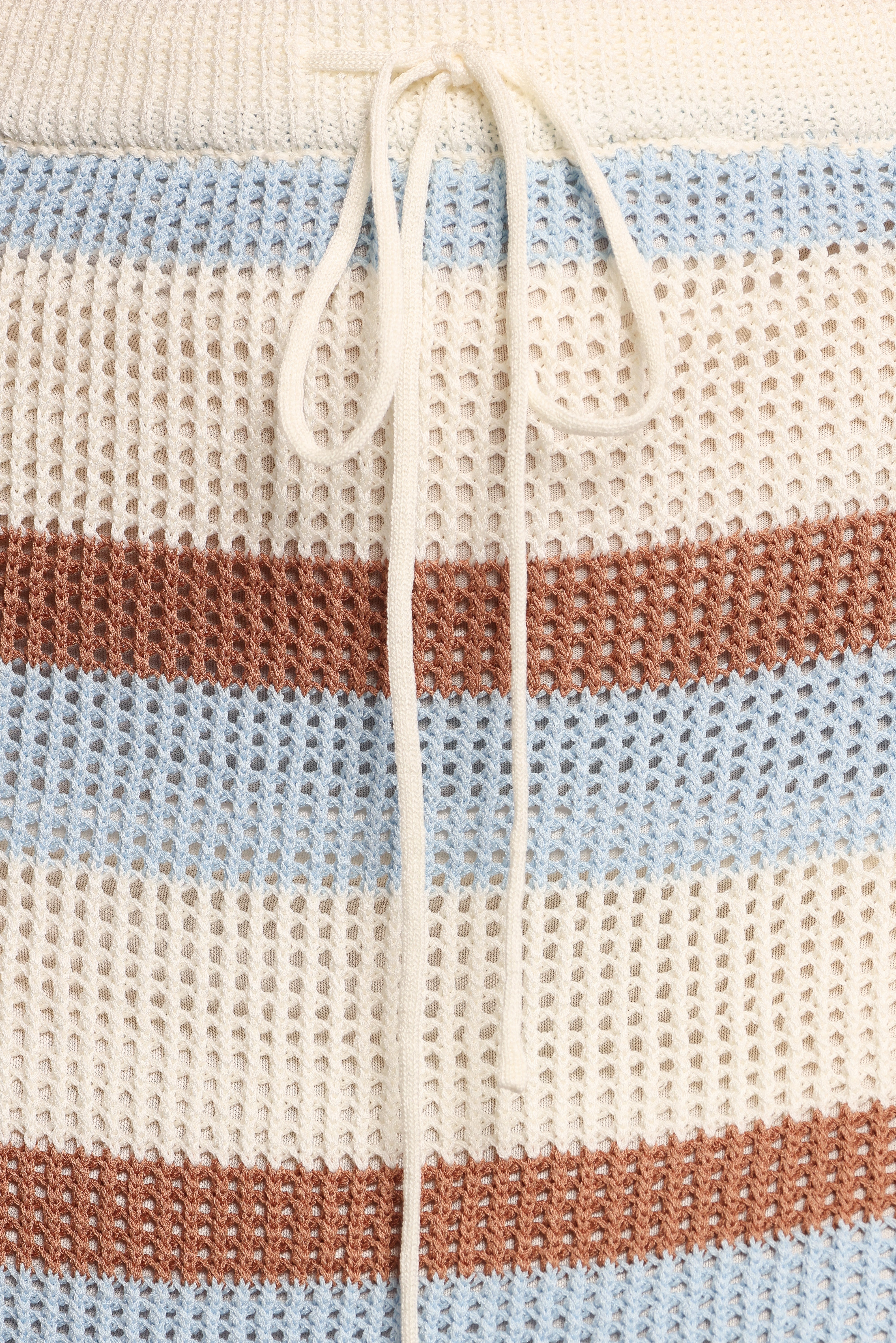 Fawn Knit Mini Skirt - Tan Blue