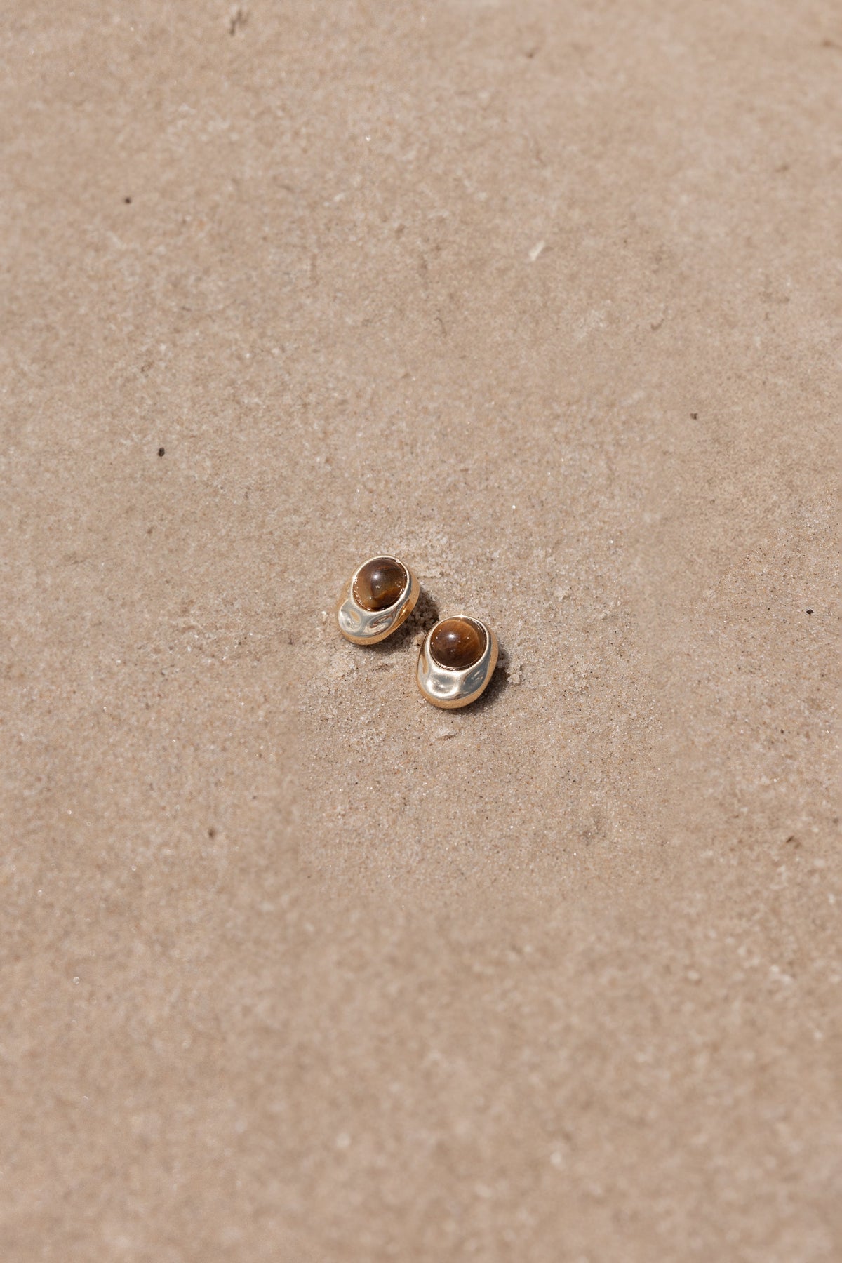 Nova Earrings - Brown/Gold