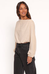 Zara Long Sleeve Top - Stone